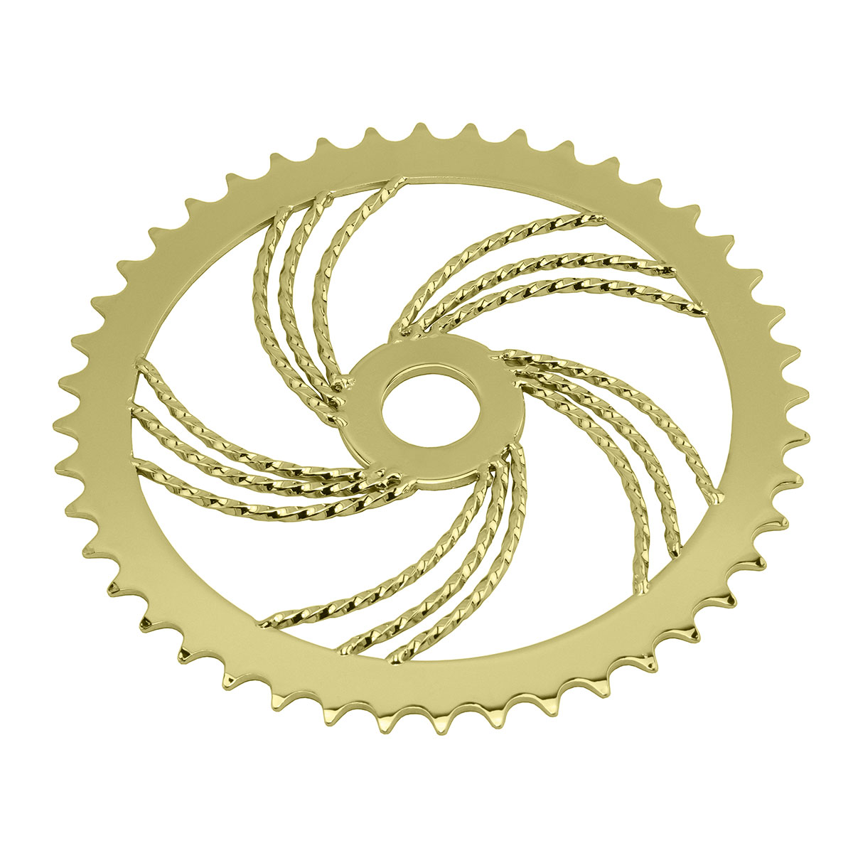 Lowrider Triple Twisted Steel Chainring 1/2 X 1/8 44t S-80 Gold.